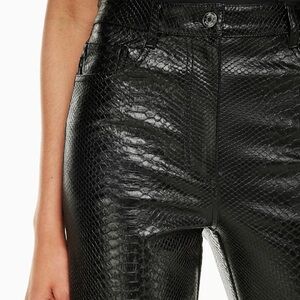 Wilfred Black Snakeskin Leather Pants